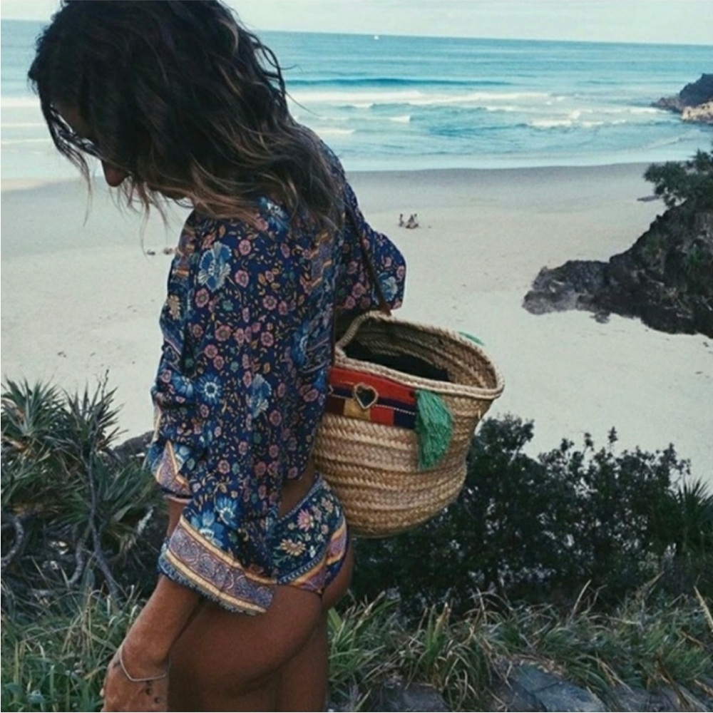 Vintage Spell & The Gypsy Collective Navy Folktown Blouse